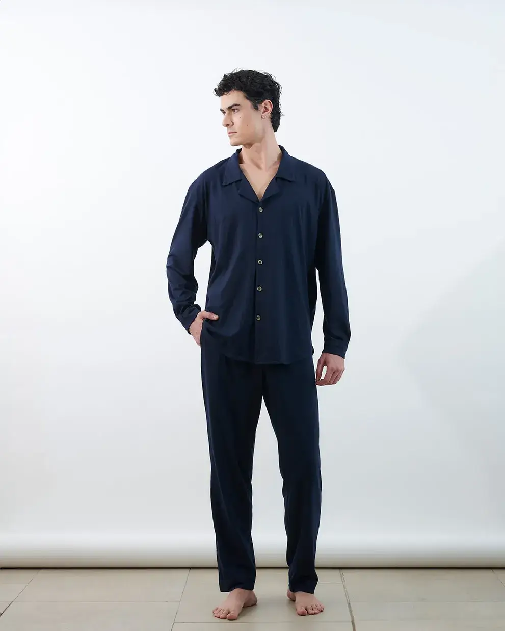 Pijama Polo Azul
