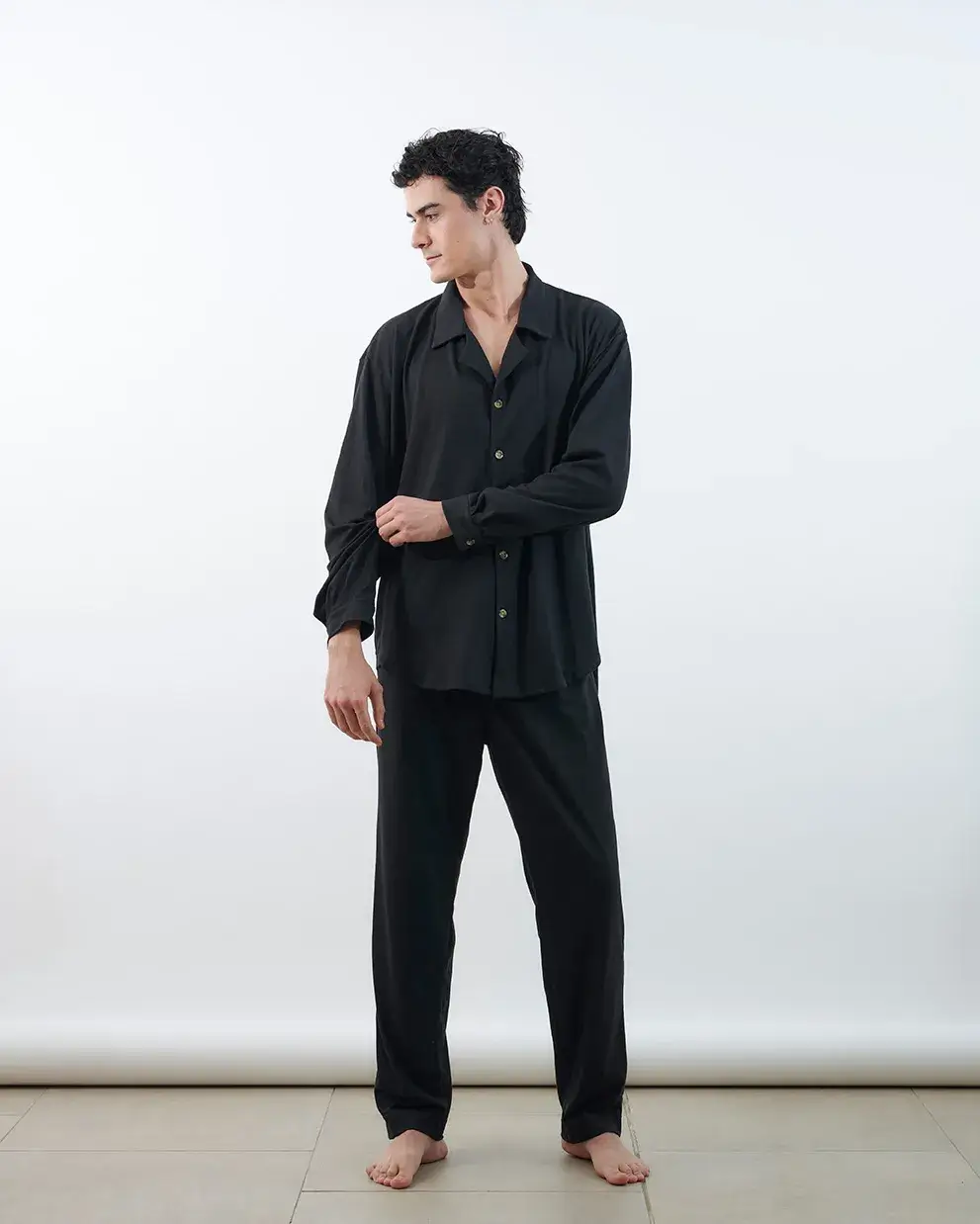 Pijama Polo Negro